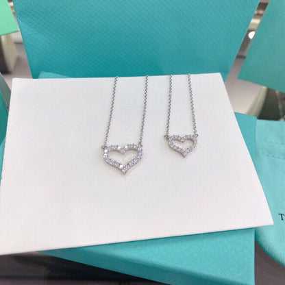 [Renovia Jewelry]HEART-SHAPED DIAMOND NECKLACE