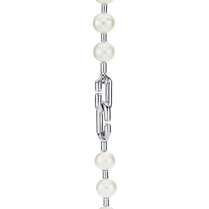 [Renovia Jewelry]HARDWEAR PEARL WRAP NECKLACE