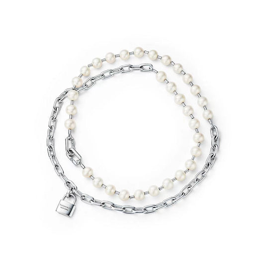 [Renovia Jewelry]HARDWEAR PEARL WRAP NECKLACE