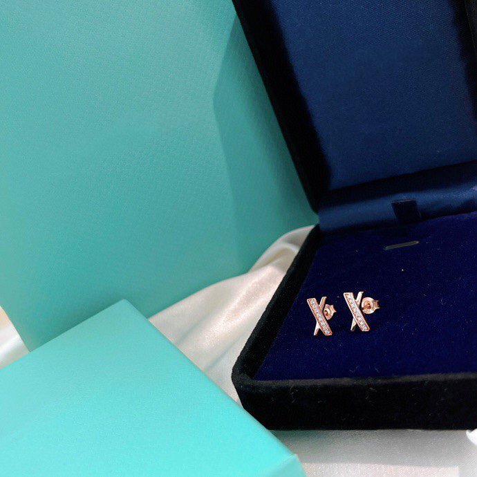 [Renovia Jewelry]X EARRINGS ROSE GOLD DIAMONDS