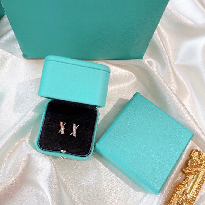 [Renovia Jewelry]X EARRINGS ROSE GOLD DIAMONDS