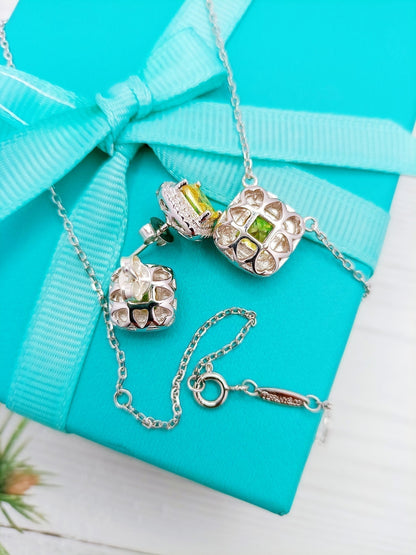 [Renovia Jewelry]SPARKLERS CITRINE GEMSTONE PENDANT NECKLACE STERLING SILVER