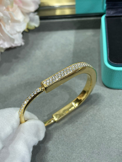 [Renovia Jewelry]LOCK BRACELET DIAMOND PAVED