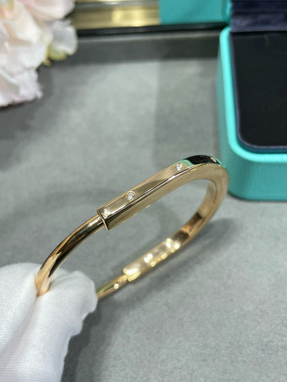[Renovia Jewelry]LOCK BRACELET 8 DIAMOND