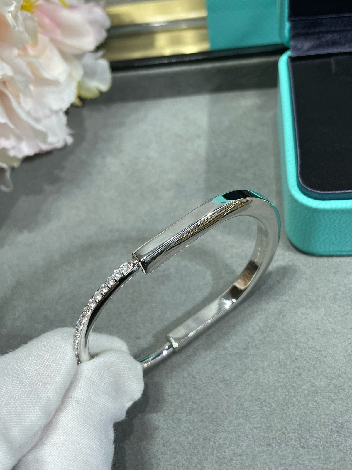 [Renovia Jewelry]LOCK BRACELET DIAMOND