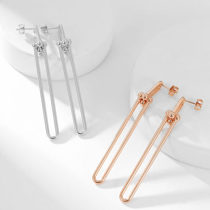[Renovia Jewelry]HARDWEAR LONG DROP EARRINGS