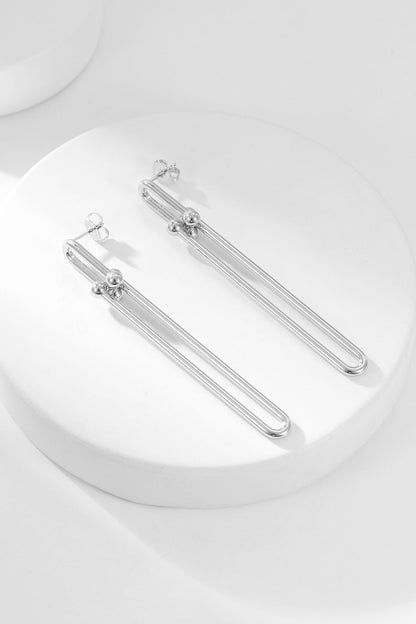 [Renovia Jewelry]HARDWEAR LONG DROP EARRINGS