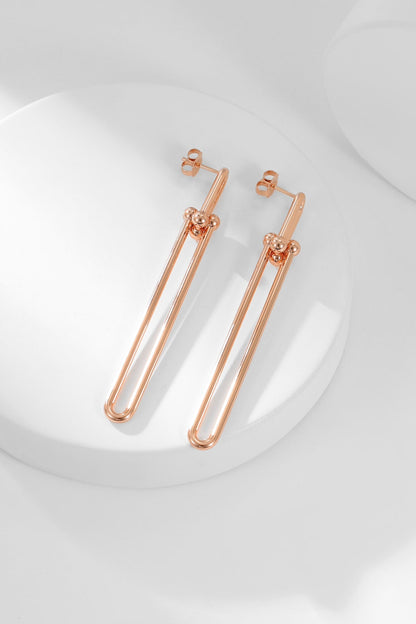 [Renovia Jewelry]HARDWEAR LONG DROP EARRINGS