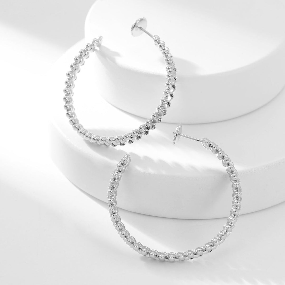 [Renovia Jewelry]CLASH HOOP LARGE EARRINGS
