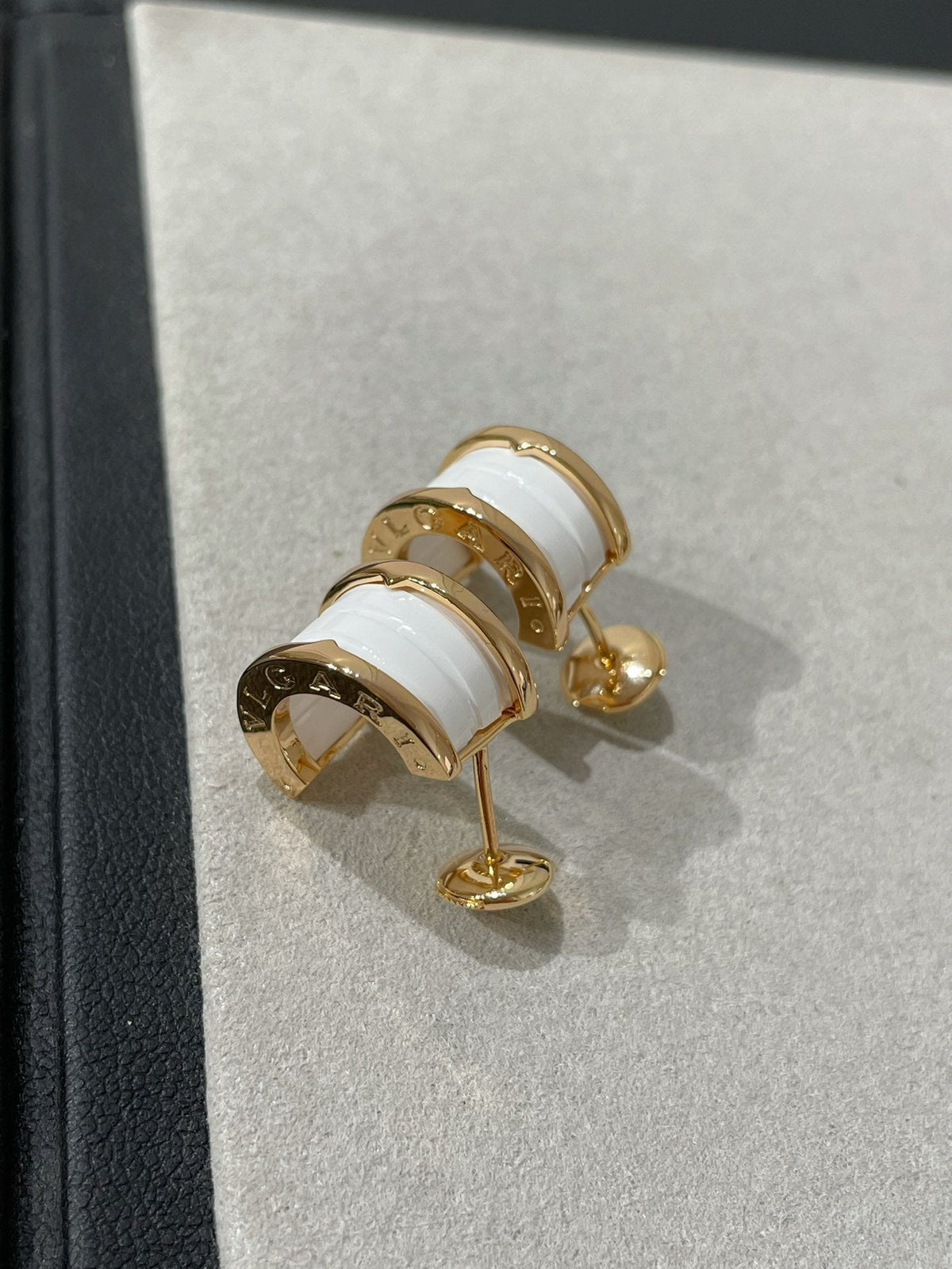 [Renovia Jewelry]ZERO 1 PINK GOLD CERAMIC EARRINGS