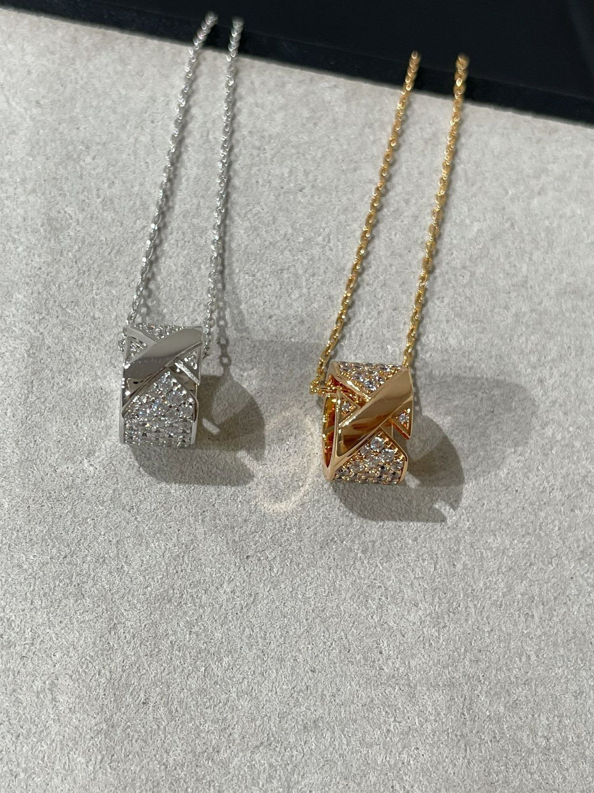 [Renovia Jewelry]LIENS EVIDENCE DIAMOND PAVED NECKLACE