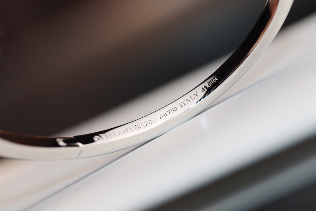 [Renovia Jewelry]NARROW T1 HINGED BANGLE DIAMOND SILVER