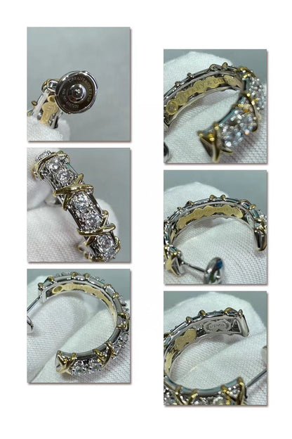 [Renovia Jewelry]SCHLUMBERGER GOLD DIAMOND EARRINGS
