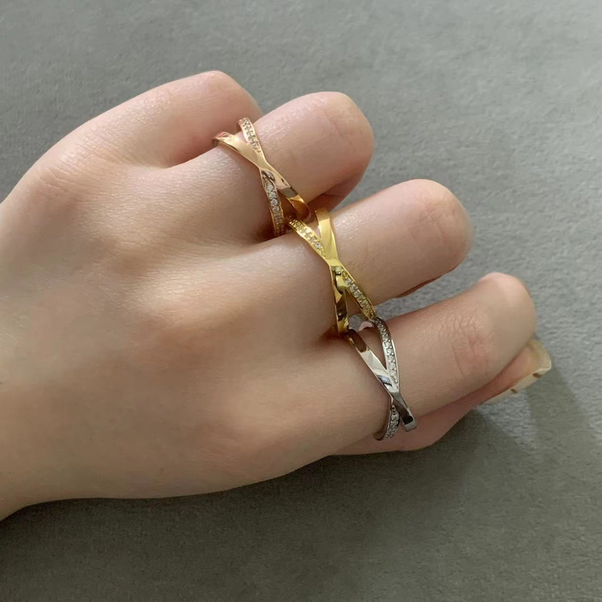 [Renovia Jewelry]ATLAS X DIAMOND RING