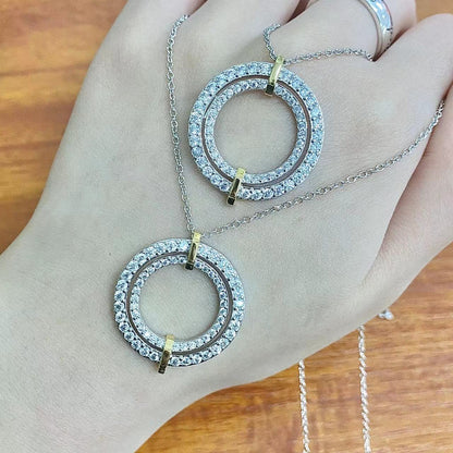 [Renovia Jewelry]EDGE DIAMOND GOLD SILVER NECKLACE