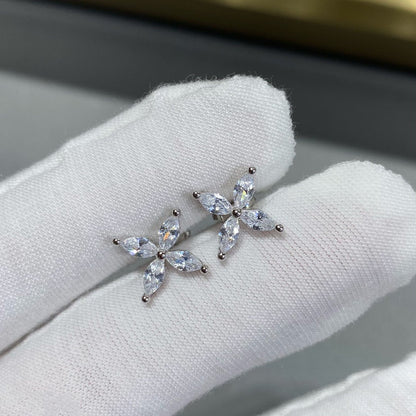 [Renovia Jewelry]VICTORIA SILVER DIAMOND STUD MINI EARRINGS
