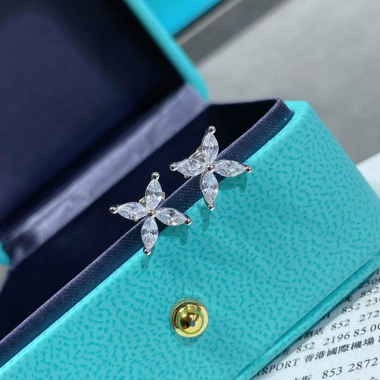 [Renovia Jewelry]VICTORIA SILVER DIAMOND STUD MINI EARRINGS