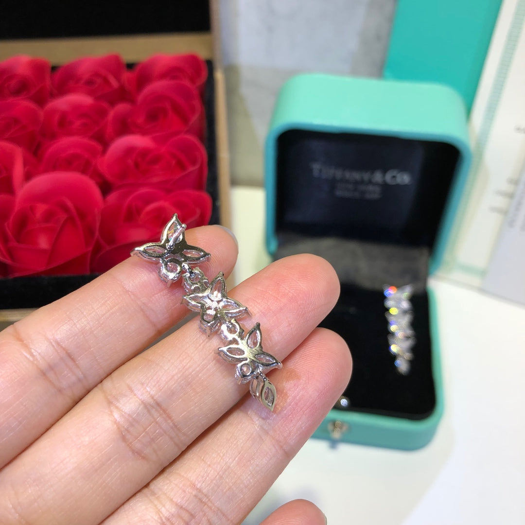 [Renovia Jewelry]VICTORIA SILVER DIAMOND DROP EARRINGS