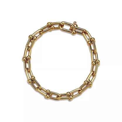 [Renovia Jewelry]HARDWEAR MEDIUM LINK 20 MOTIF GOLD BRACELET