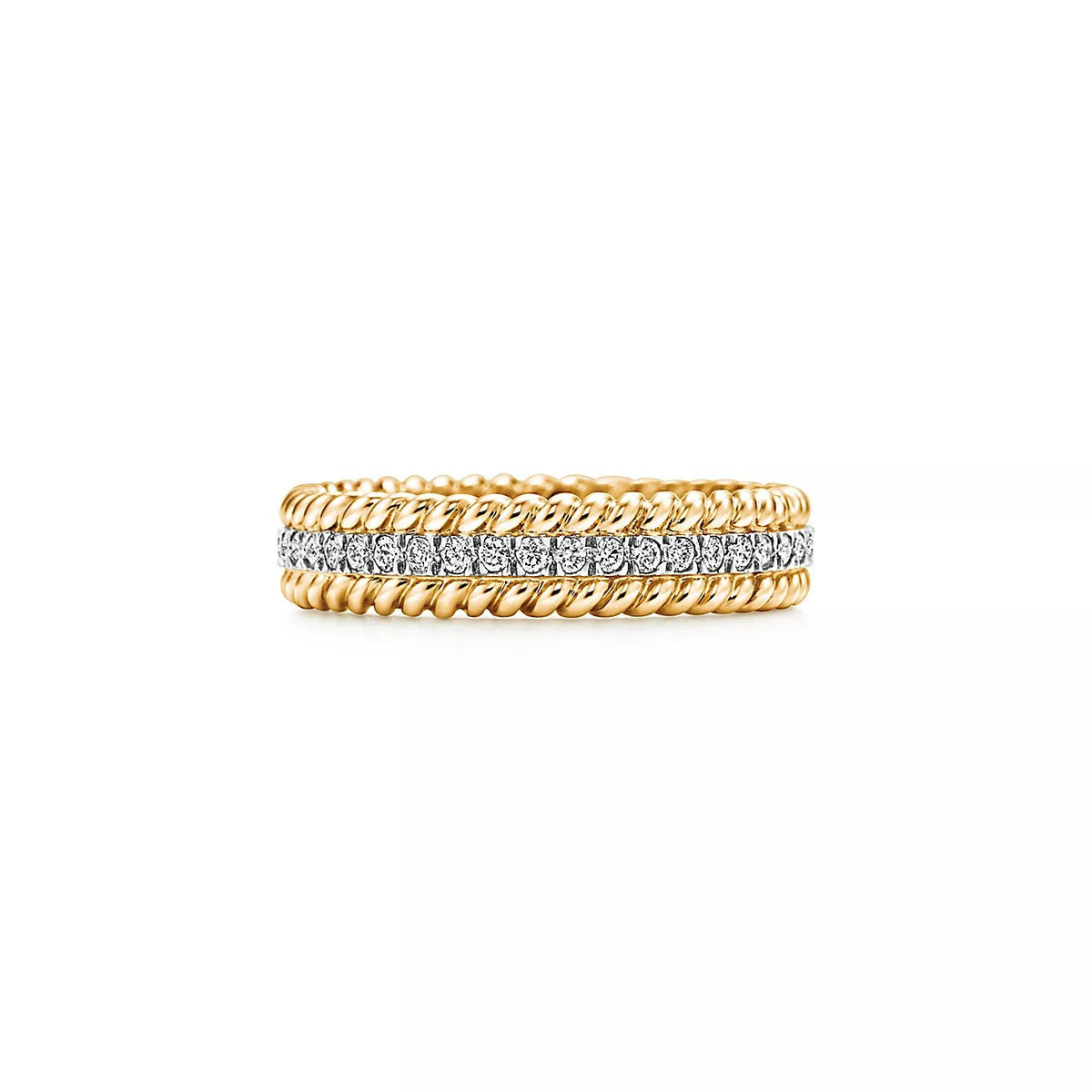 [Renovia Jewelry]ROPE TWO-ROW GOLD DIAMOND RING