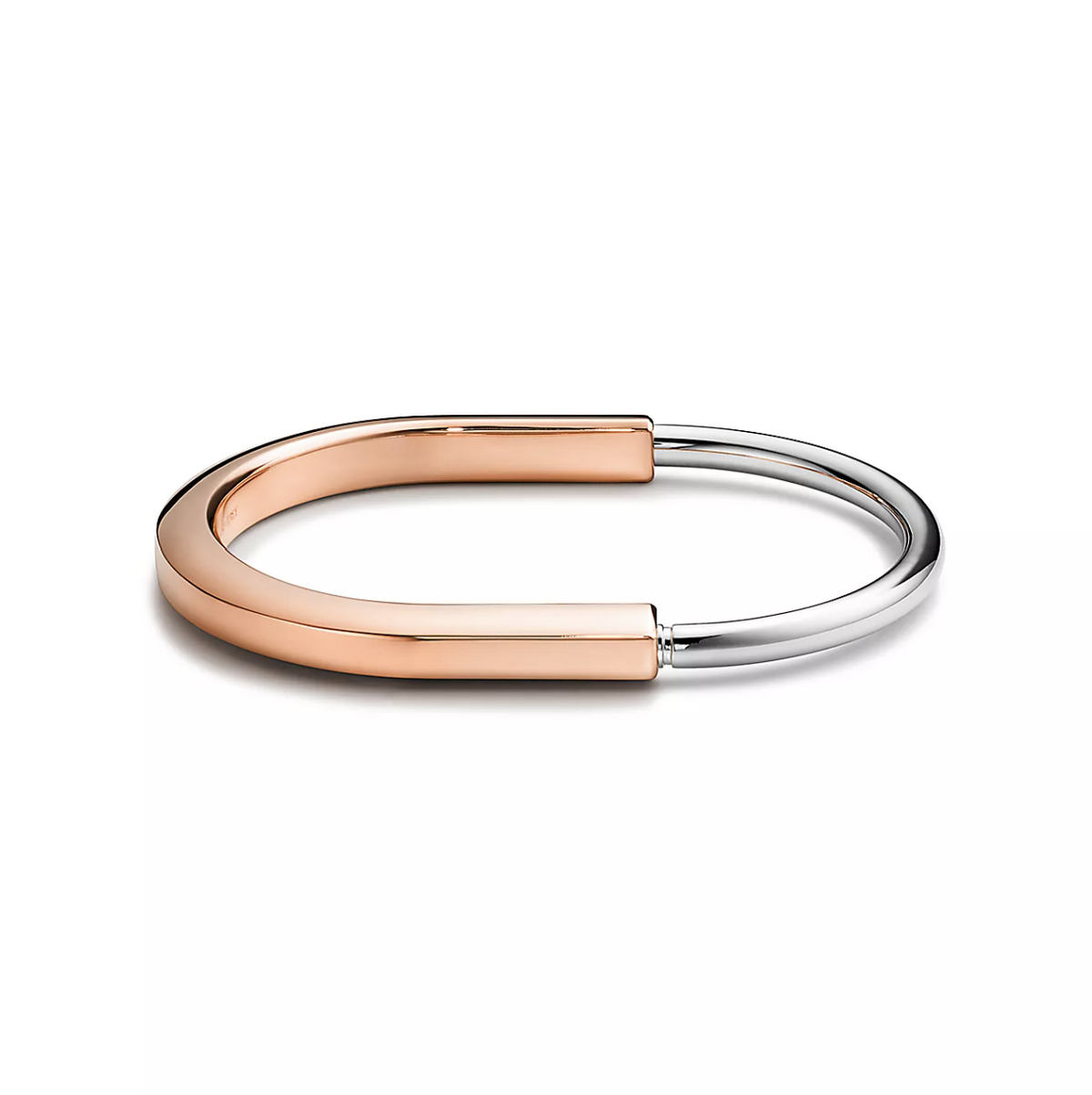 [Renovia Jewelry]LOCK BRACELET ROSE AND WHITE GOLD