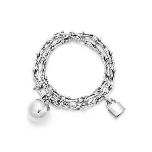 [Renovia Jewelry]HARDWEAR SMALL WRAP SILVER BRACELET