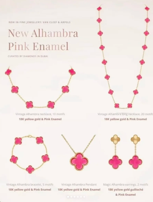 [Renovia Jewelry] 26 NEW PINK BUBBLE ENAMEL SET