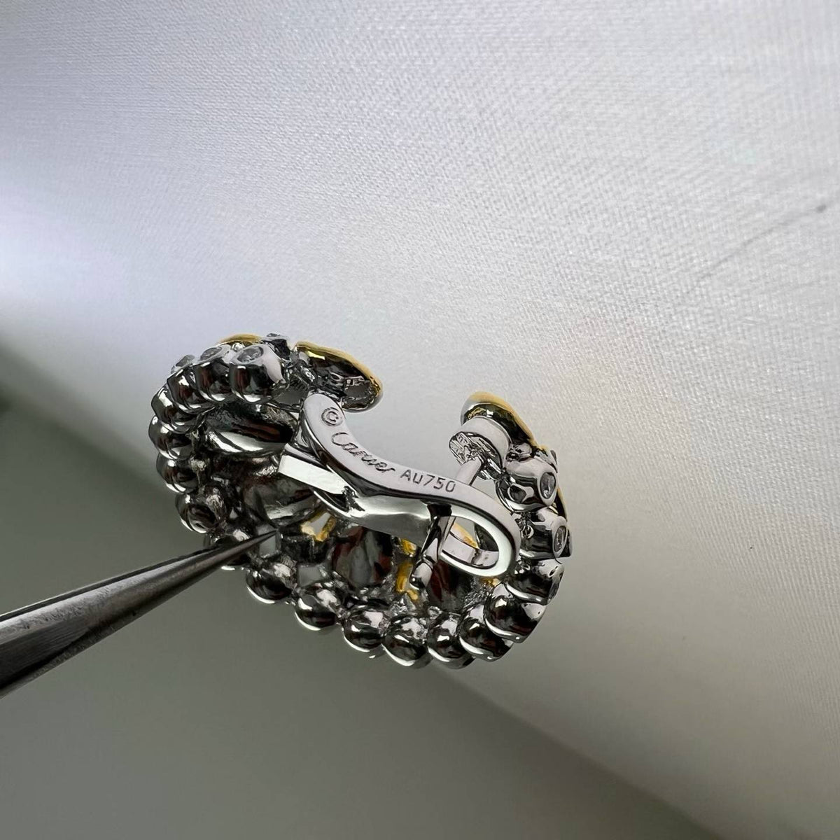[Renovia Jewelry]COFFEE BEAN TWO-TONE EAR CUFFS