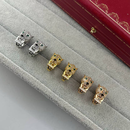 [Renovia Jewelry]FULL PAVE LEOPARD HEAD EAR CUFFS