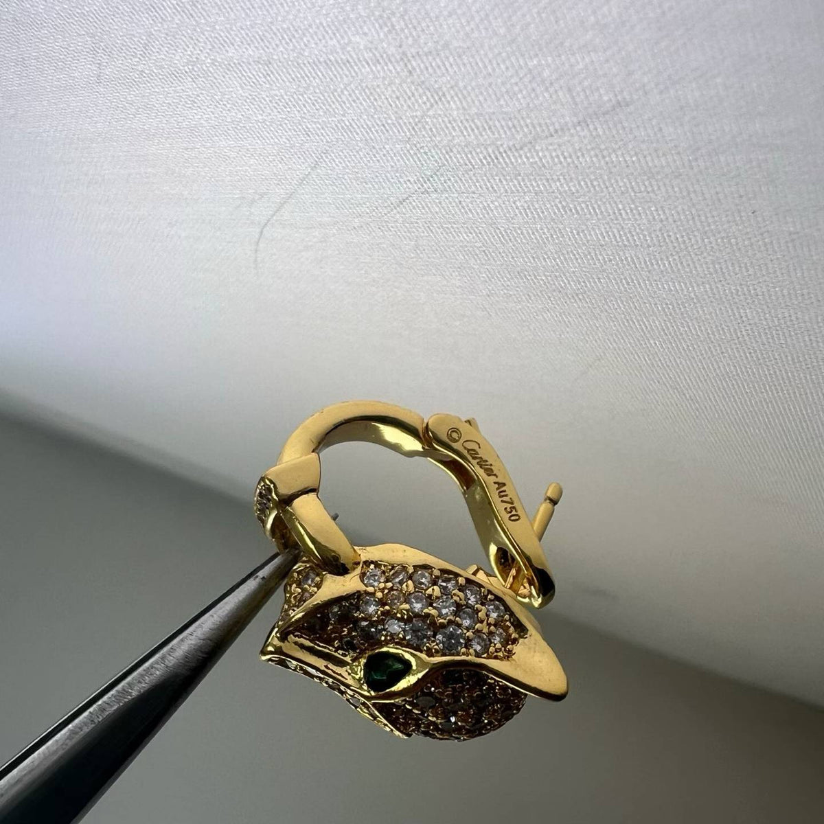 [Renovia Jewelry]FULL PAVE LEOPARD HEAD EAR CUFFS
