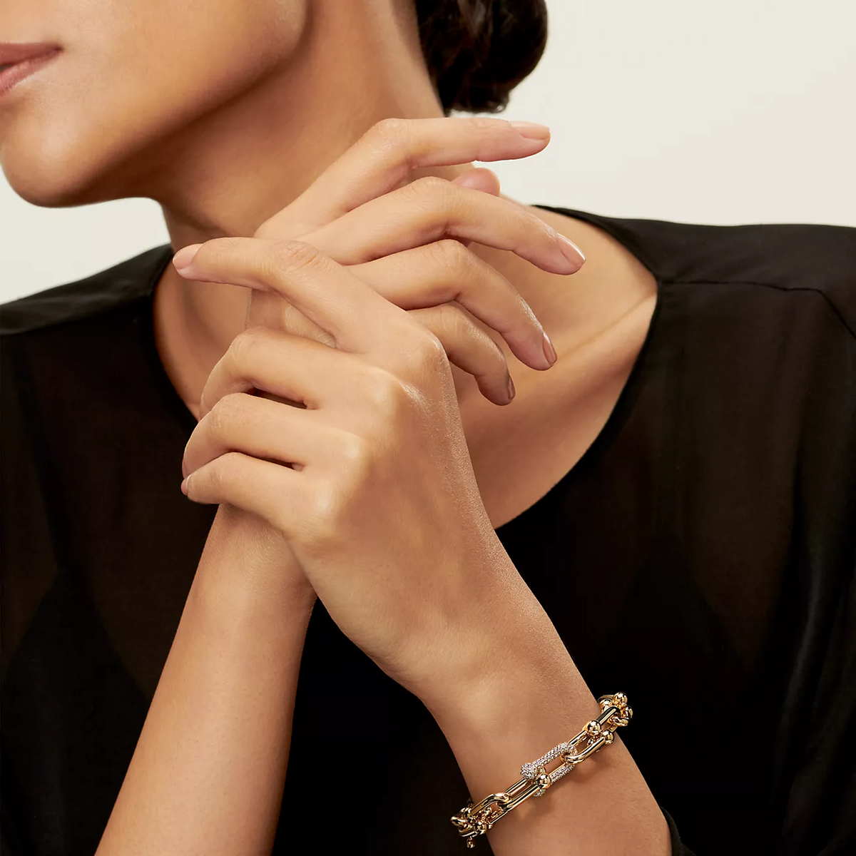 [Renovia Jewelry]HARDWEAR LARGE LINK GOLD DIAMOND BRACELET