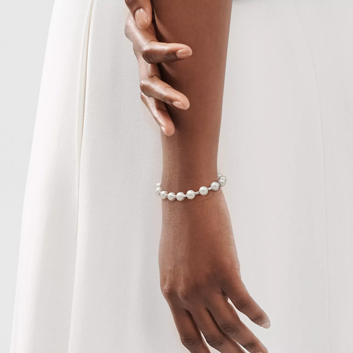 [Renovia Jewelry]PEARL 7-8MM SILVER BRACELET