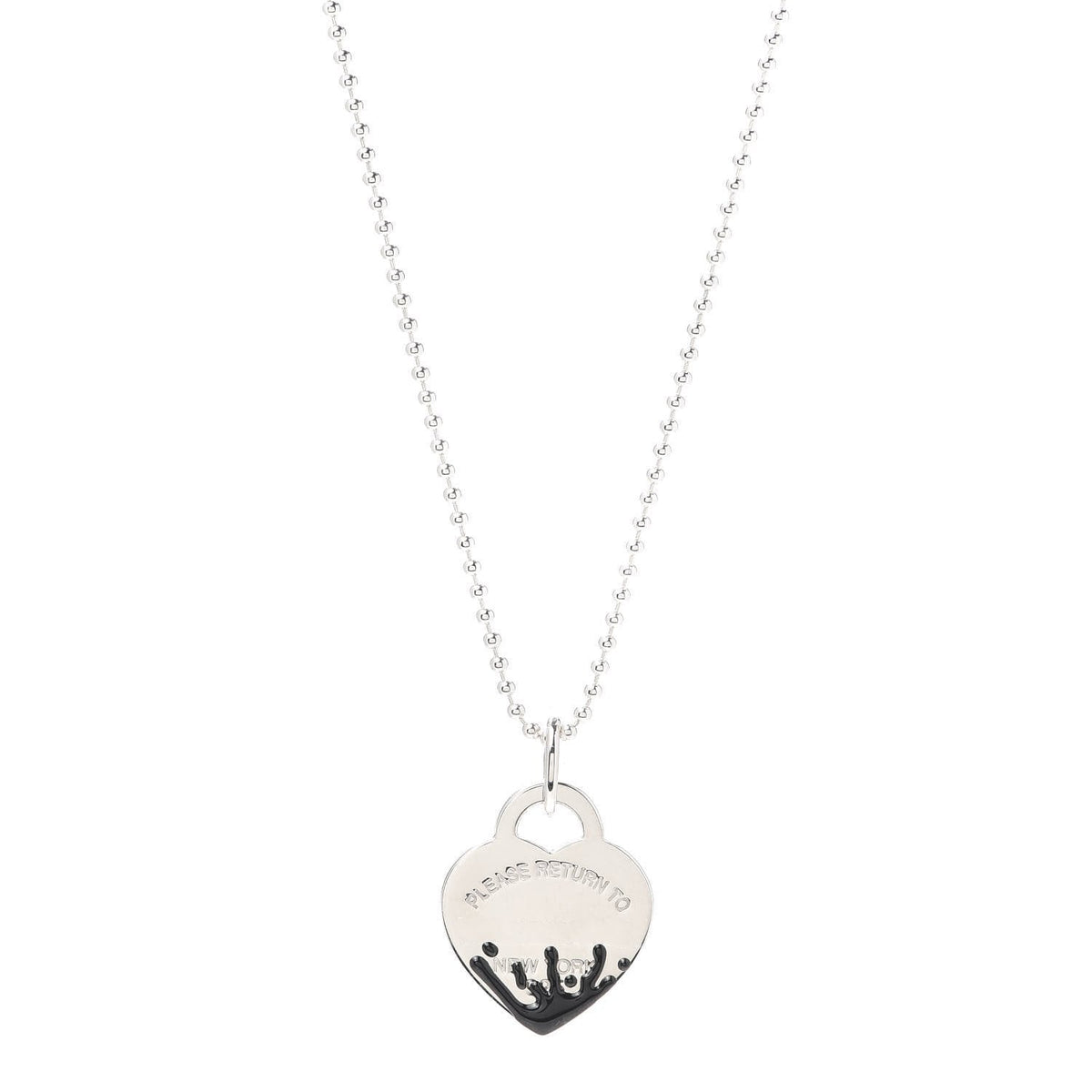 [Renovia Jewelry]COLOUR HEART SPLASH TAG NECKLACE