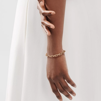 [Renovia Jewelry]HARDWEAR SMALL LINK 26 MOTIF PINK GOLD BRACELET