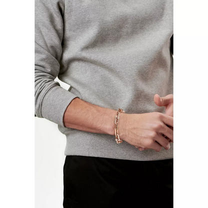 [Renovia Jewelry]HARDWEAR LARGE LINK PINK GOLD PAVED DIAMOND BRACELET