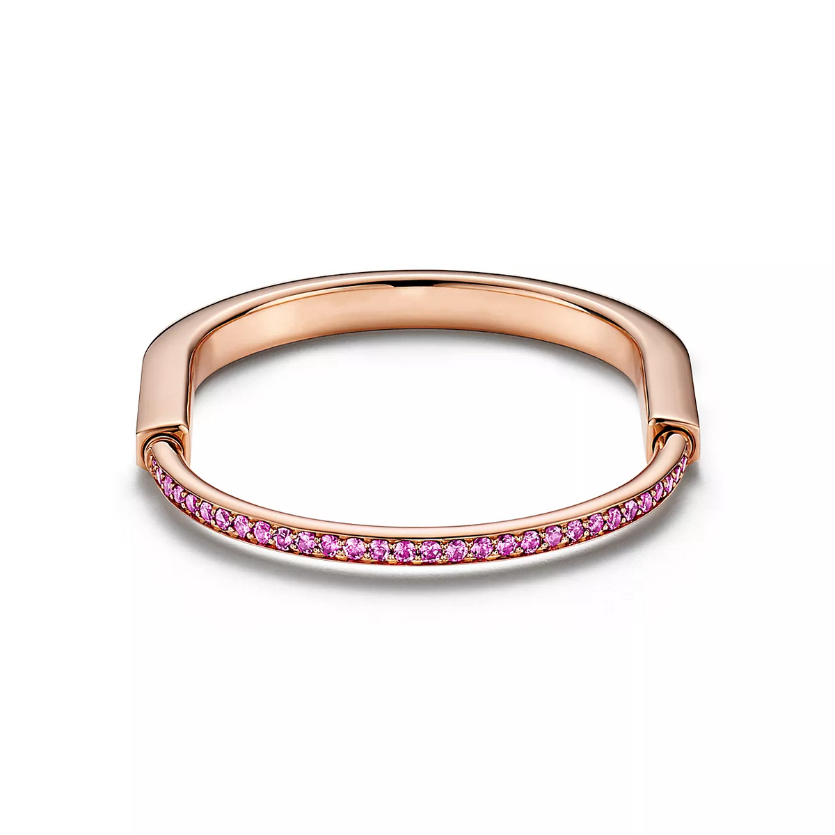 [Renovia Jewelry]LOCK BRACELET ROSE DIAMOND PINK GOLD