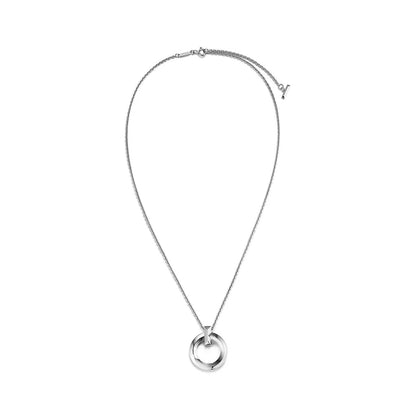 [Renovia Jewelry]T CIRCLE PENDENT SILVER NECKLACE
