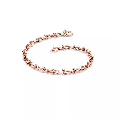 [Renovia Jewelry]HARDWEAR MICRO LINK 44 MOTIF PINK GOLD BRACELET