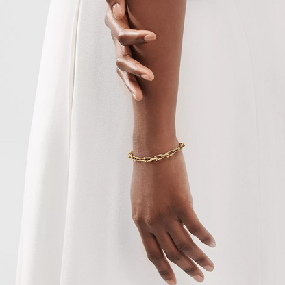 [Renovia Jewelry]HARDWEAR SMALL LINK 26 MOTIF GOLD BRACELET
