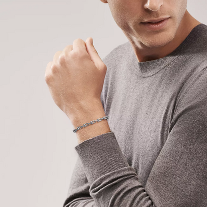 [Renovia Jewelry]HARDWEAR SMALL LINK 26 MOTIF SILVER BRACELET