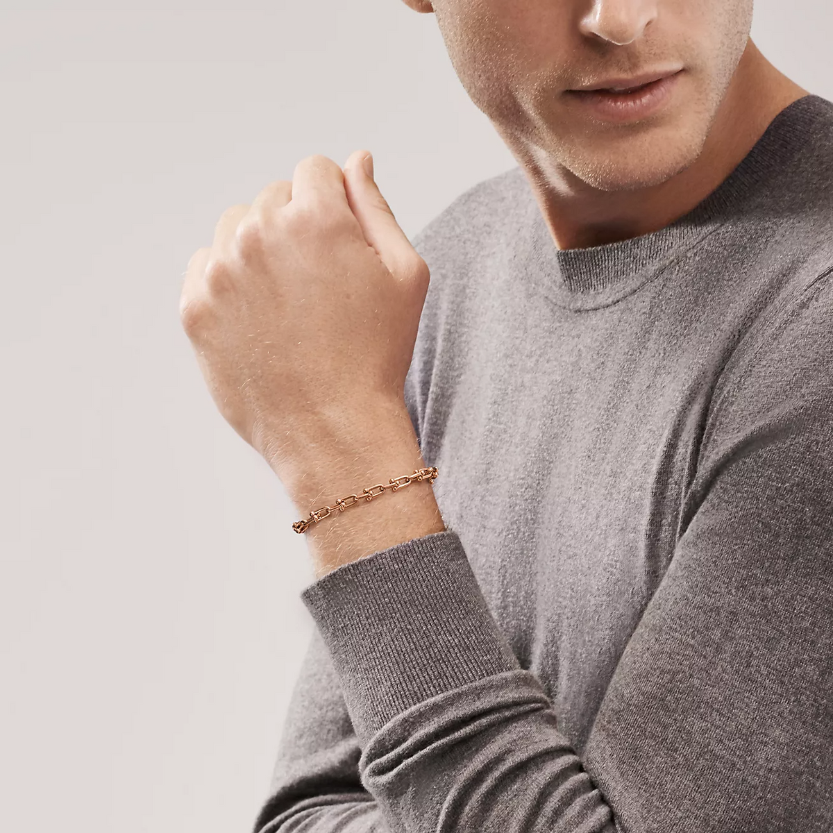 [Renovia Jewelry]HARDWEAR SMALL LINK 26 MOTIF PINK GOLD BRACELET