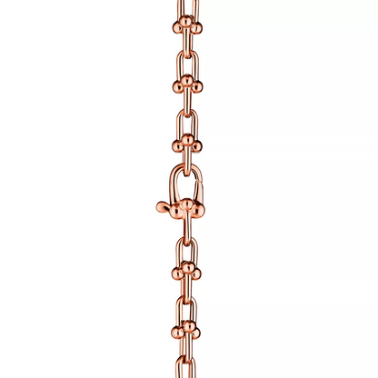 [Renovia Jewelry]HARDWEAR MICRO LINK 44 MOTIF PINK GOLD BRACELET