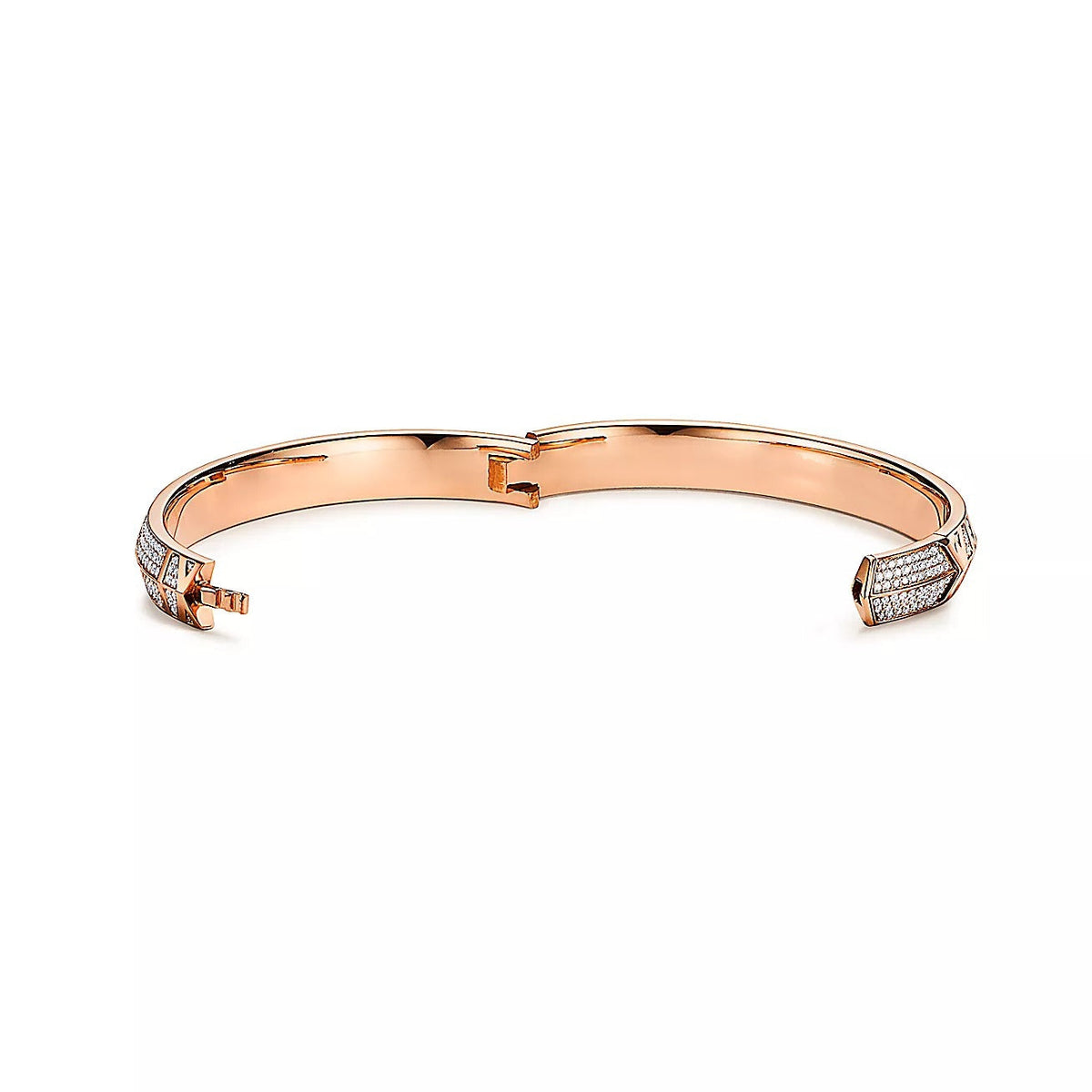 [Renovia Jewelry]ATLAS X PINK GOLD DIAMOND PAVED BRACELET