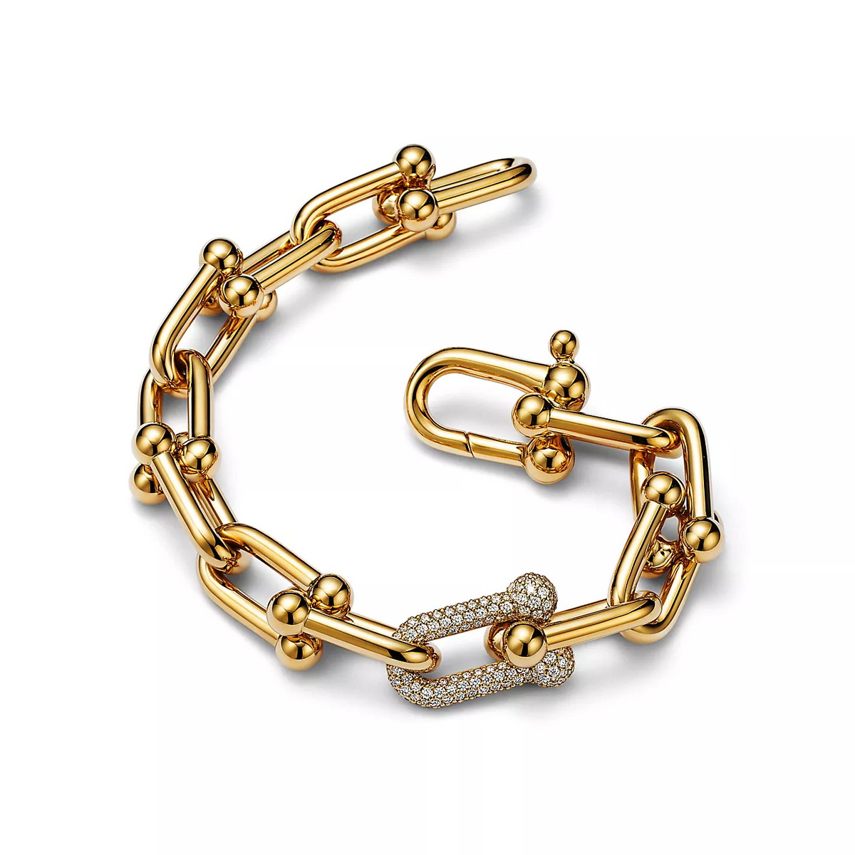 [Renovia Jewelry]HARDWEAR LARGE LINK GOLD DIAMOND BRACELET