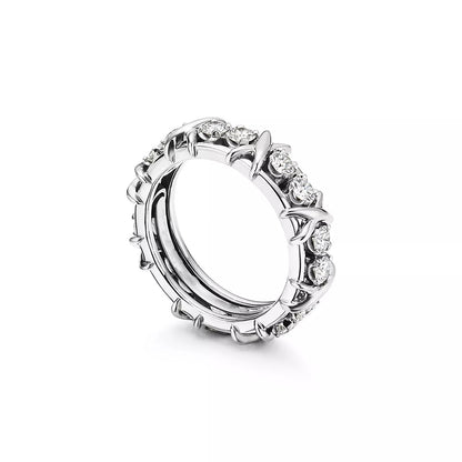[Renovia Jewelry]SIXTEEN STONE SILVER RING