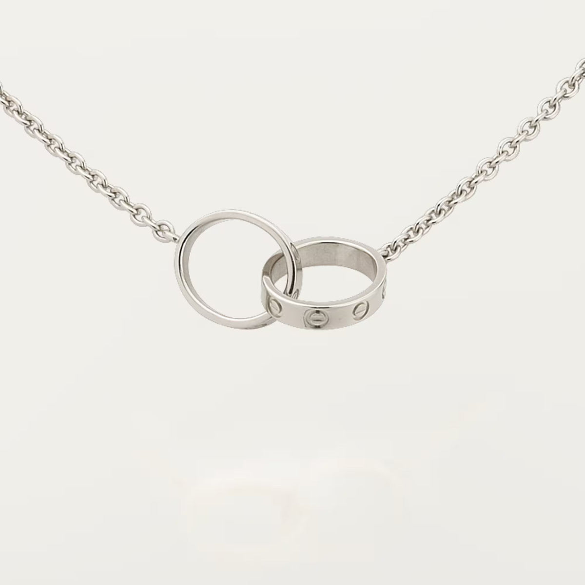 [Renovia Jewelry]LOVE DOUBLE RING NECKLACE
