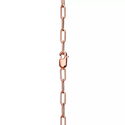 [Renovia Jewelry]LOCK NECKLACE MEDIUM PENDANT PINK GOLD PAVED DIAMONDS