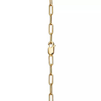 [Renovia Jewelry]LOCK NECKLACE MEDIUM PENDANT GOLD PAVED DIAMONDS
