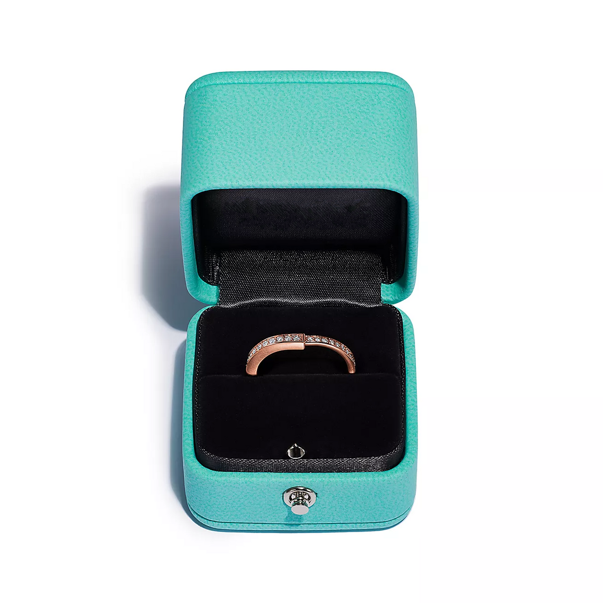 [Renovia Jewelry]LOCK RING PINK GOLD DIAMOND PAVED