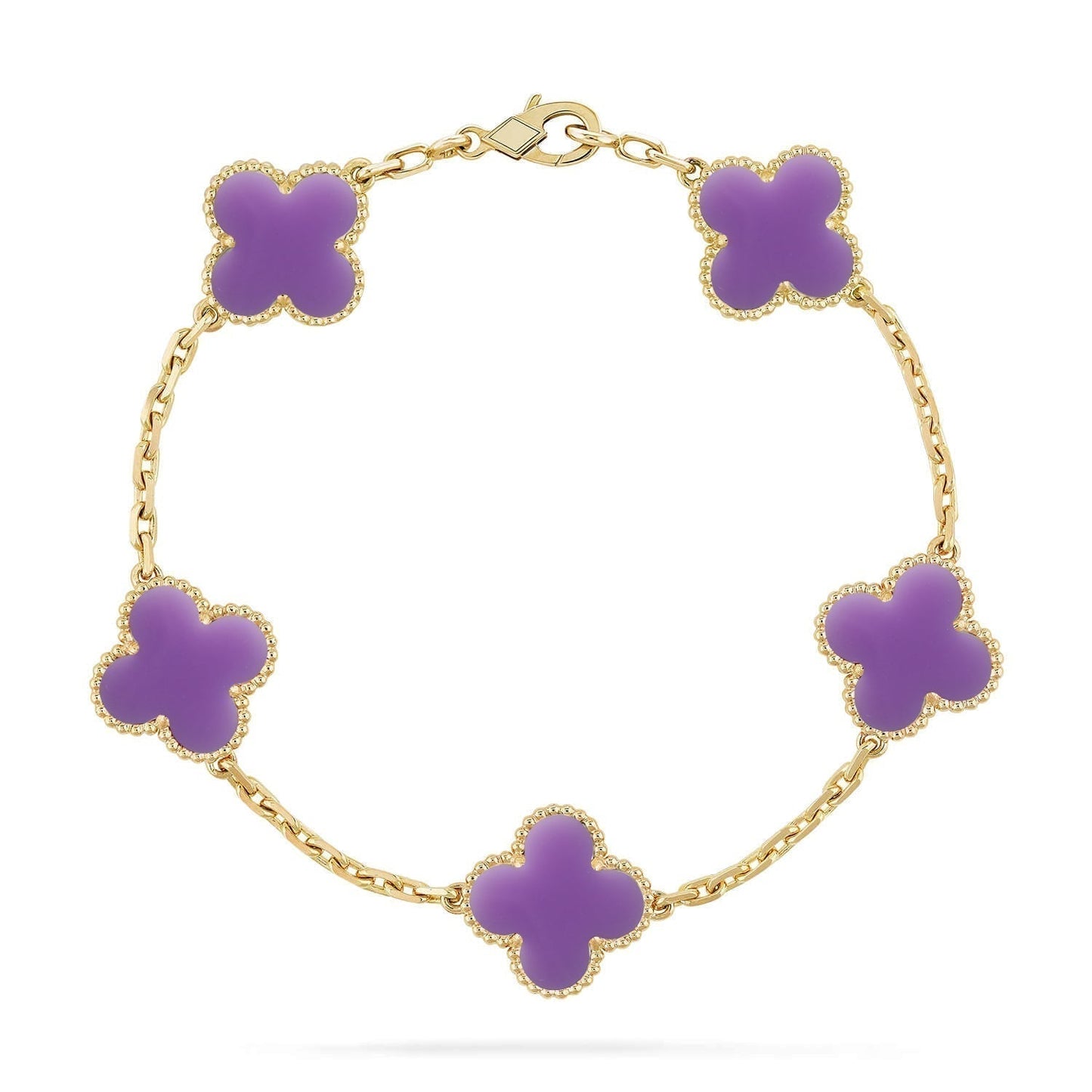 [Renovia Jewelry]CLOVER 5 MOTIF LIGHT PURPLE BRACELET COLLECTION